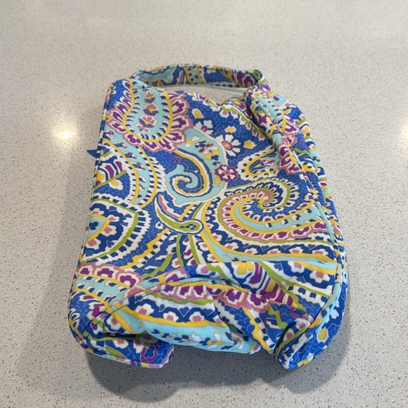 Vera Bradley Capri Blue Shoe Accessory Bag Retired Rare Mesh Front Zipper Travel - Picture 3 of 5